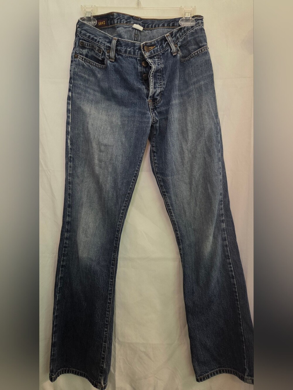 VTG Abercrombie & Fitch Kilburn Low Rise Boot Cut Jeans Button Fly Denim Sz 2